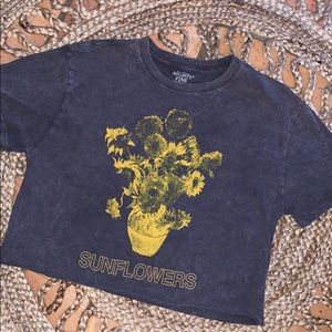 Crop Sunflower Tee